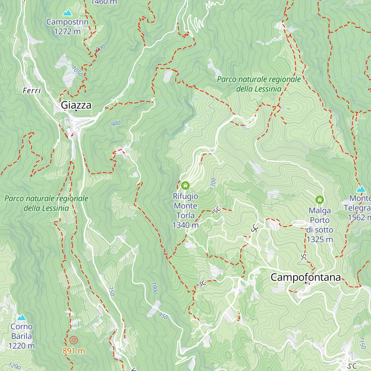 Rifugio Monte Torla map