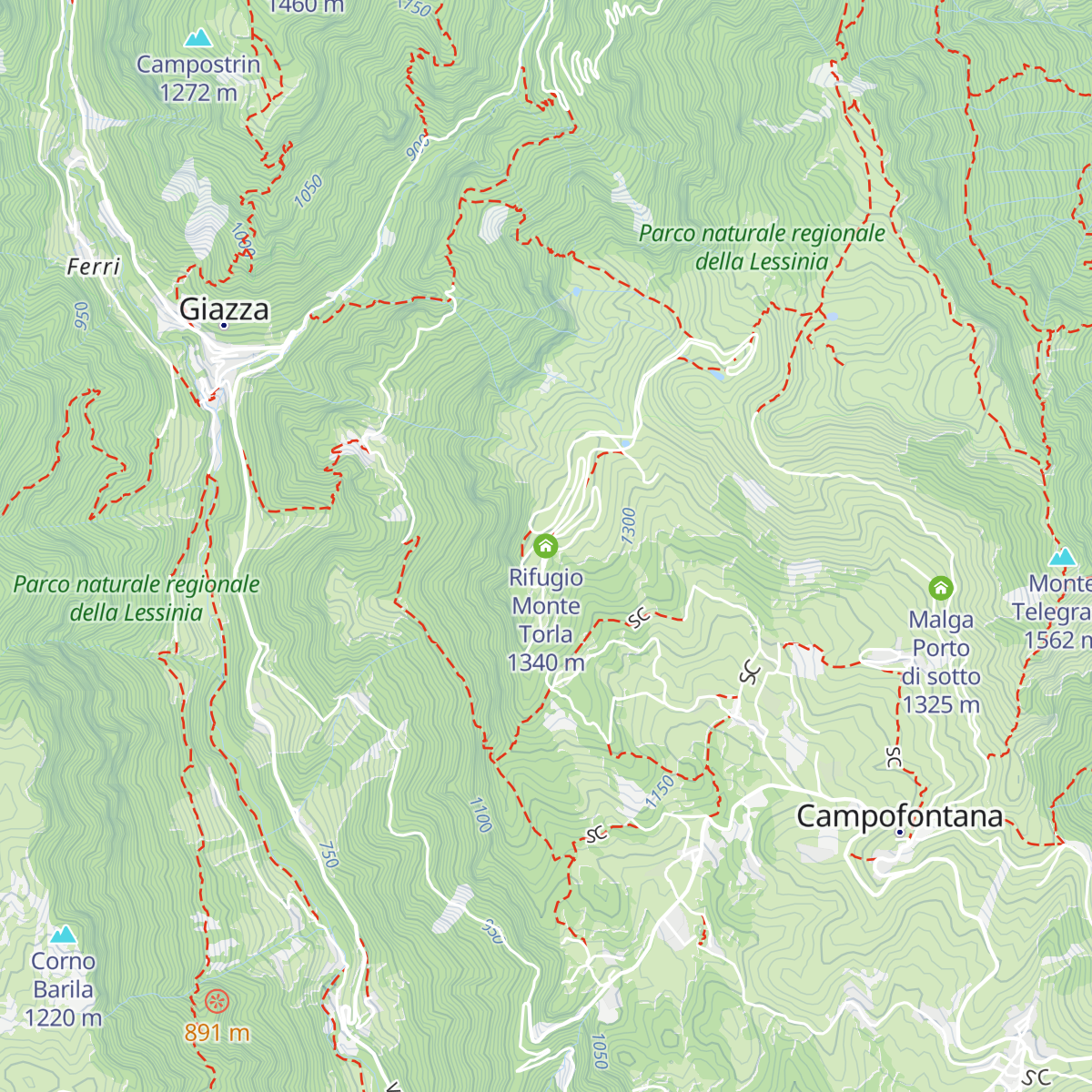 Rifugio Monte Torla map