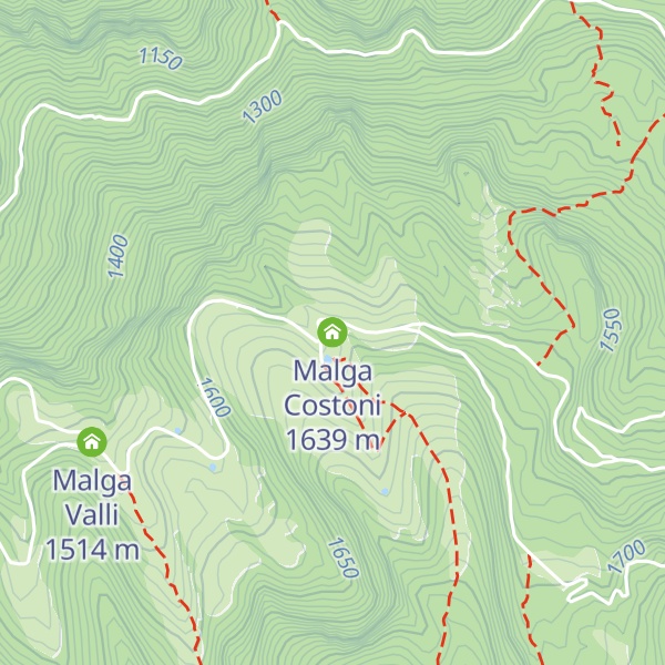 Map of Malga Costoni