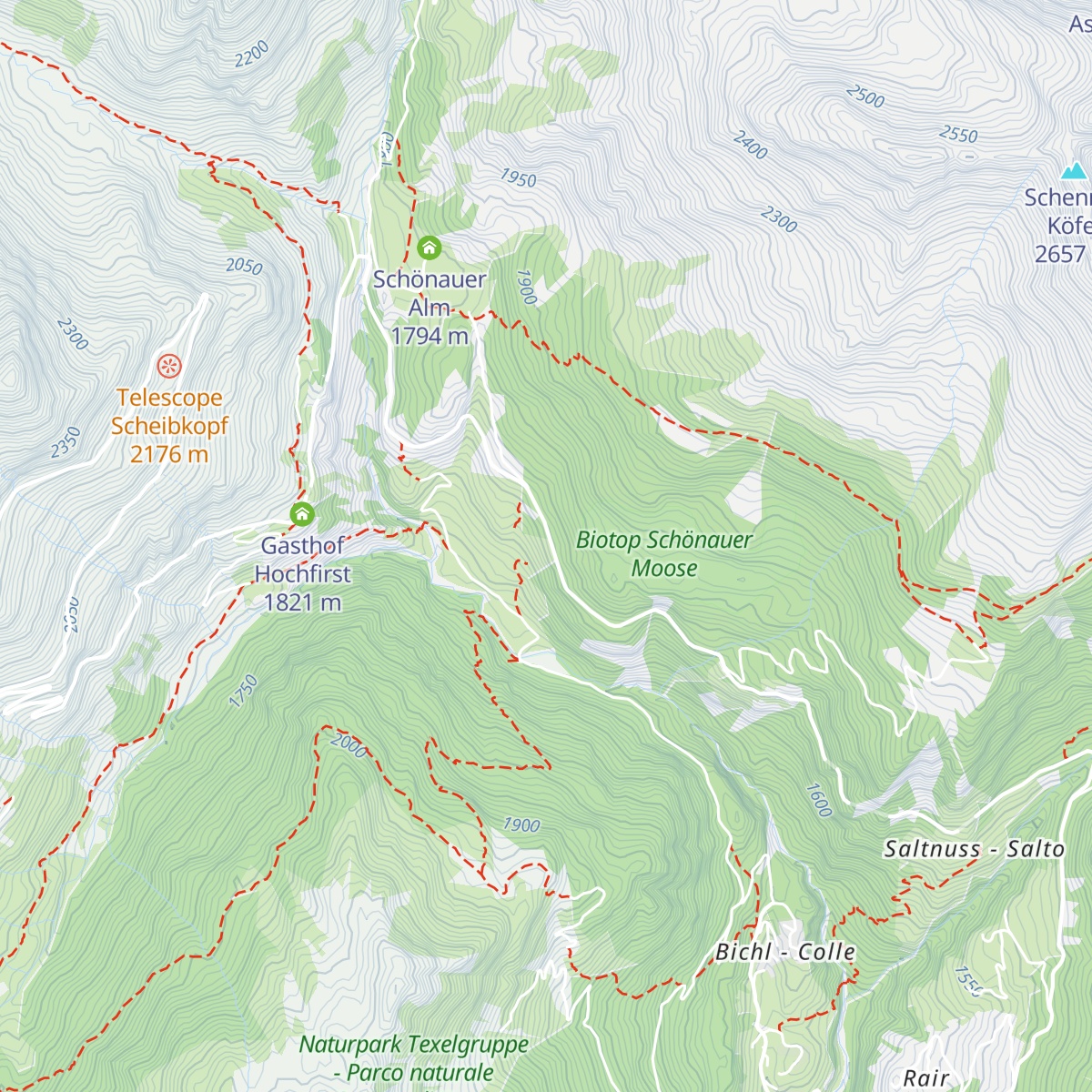 Gasthaus Schönau - Zimmer + Bettenlager map