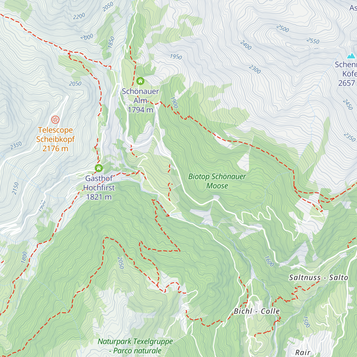 Gasthaus Schönau - Zimmer + Bettenlager map