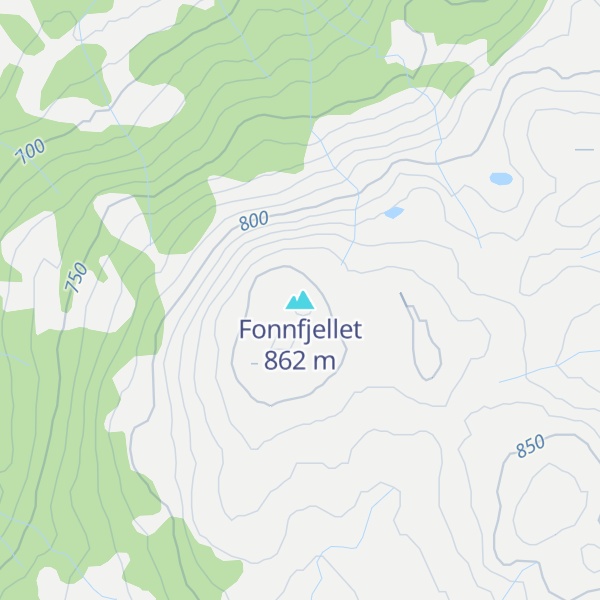 Map of Fonnfjellet