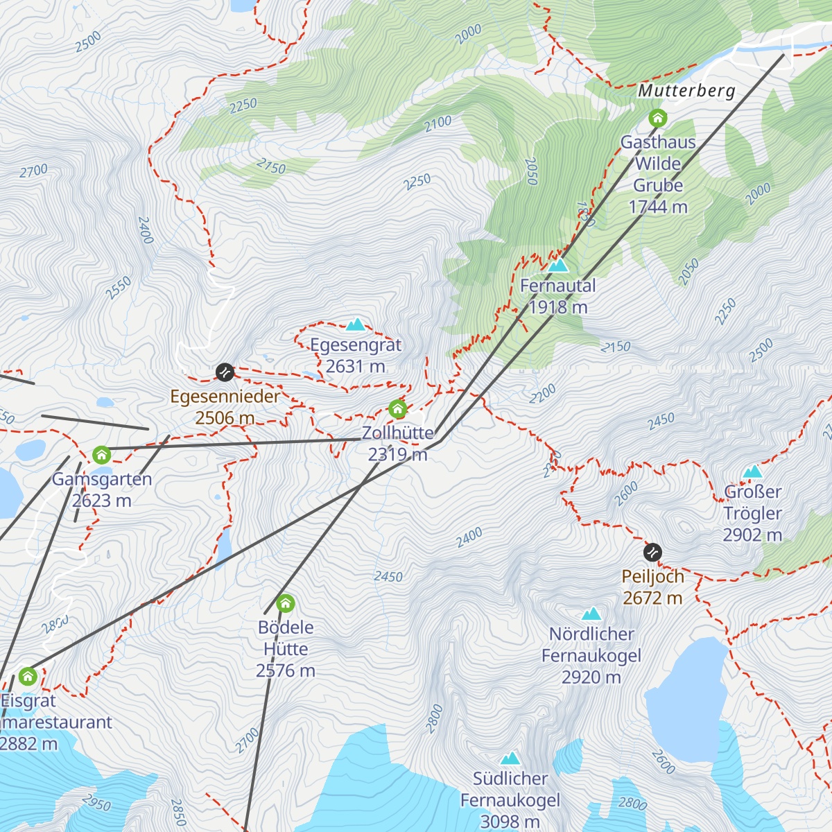 Dresdner Hütte map
