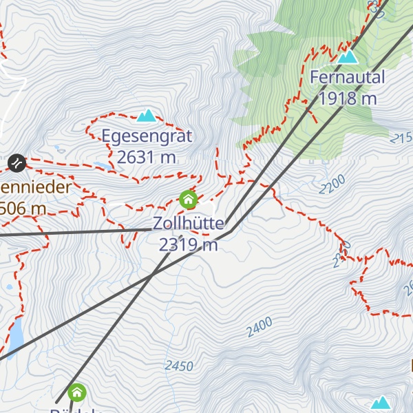 Map of Dresdner Hütte