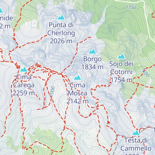 Map of Cima Mosca