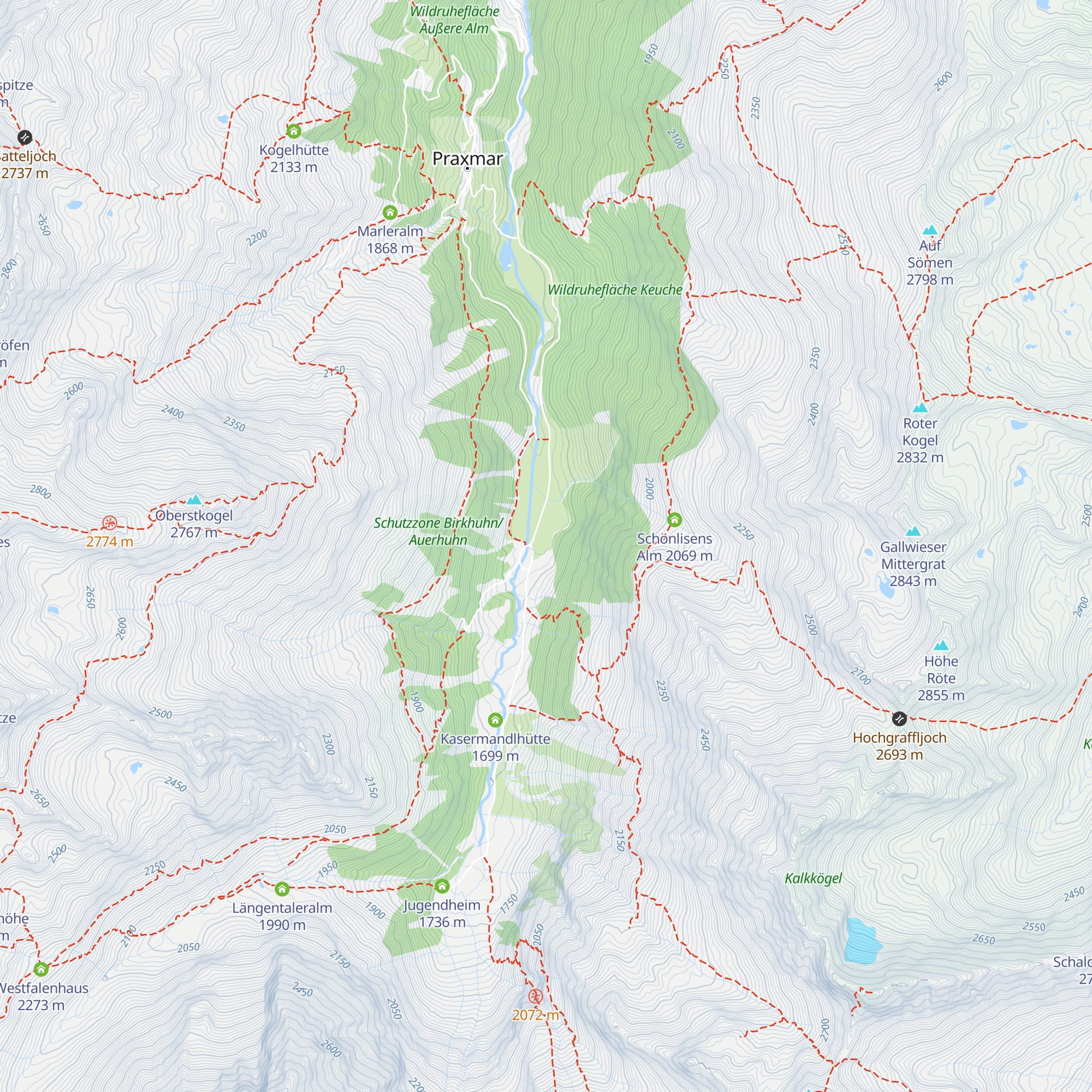 Lüsener Alm map
