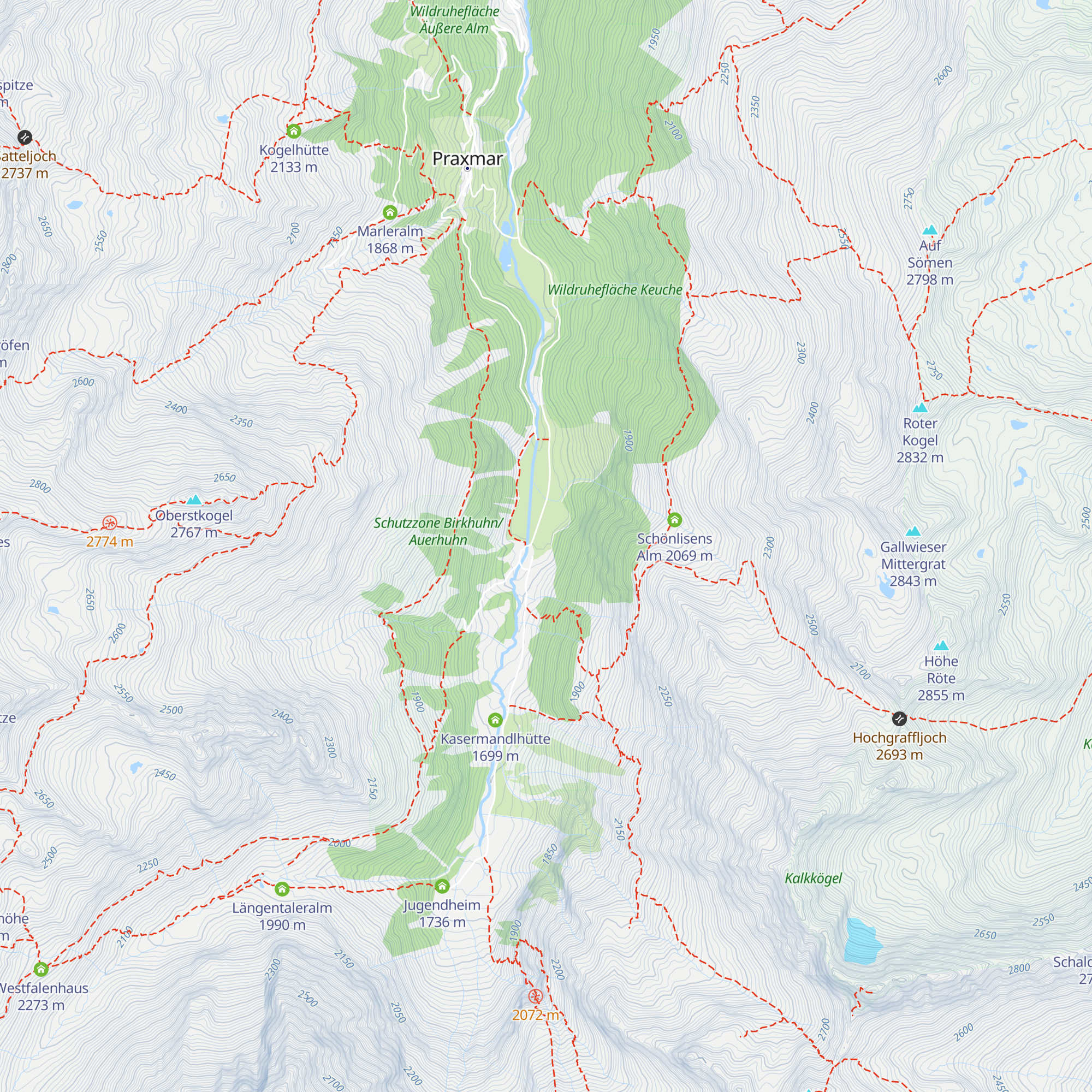 Lüsener Alm map
