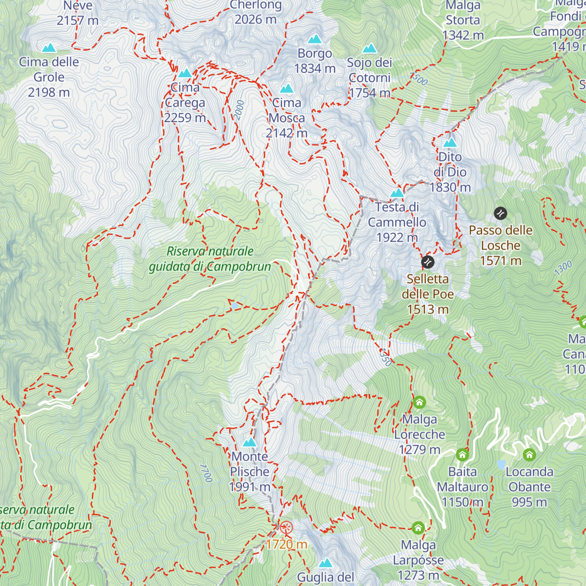 Rifugio Pompeo Scalorbi map