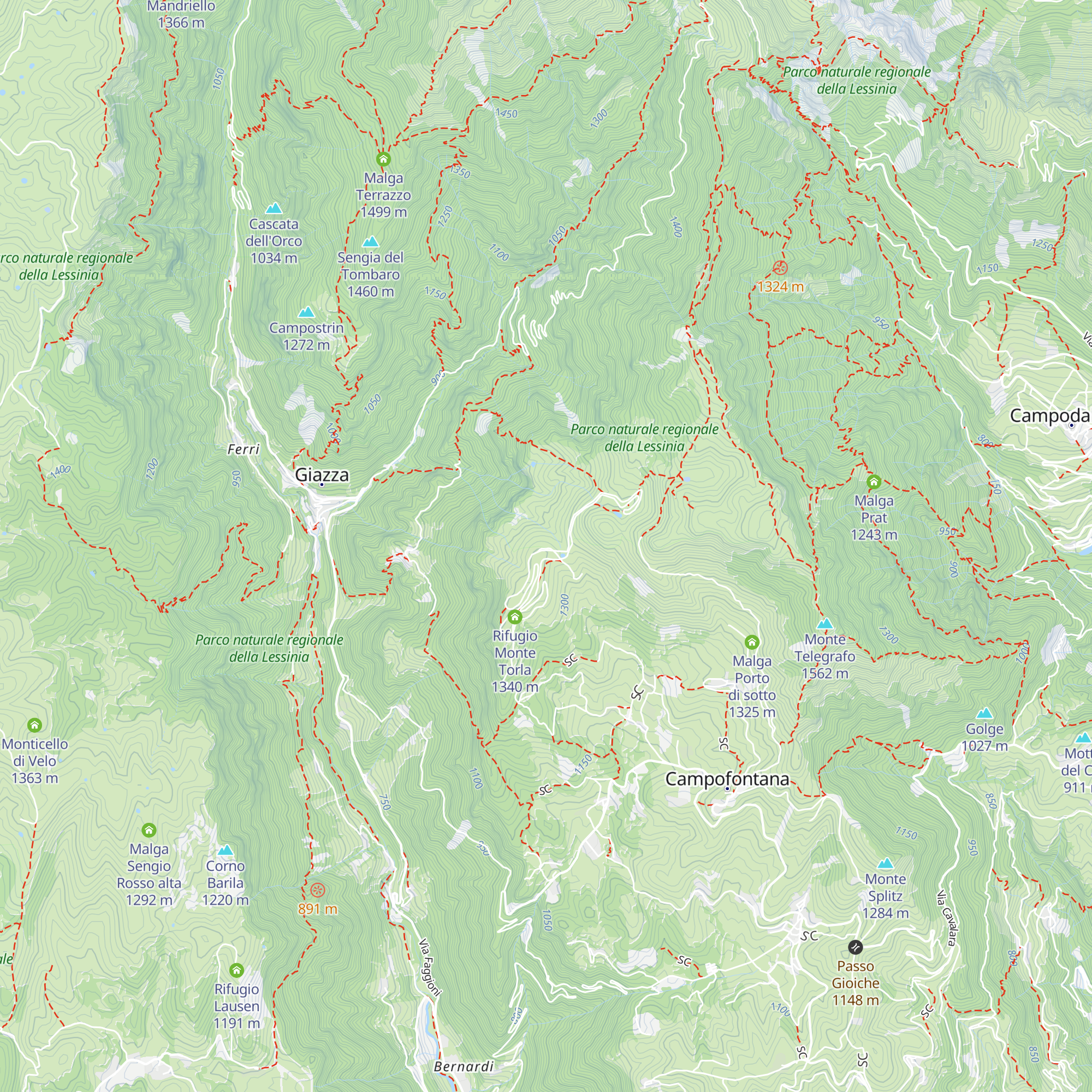 Malga Lobbia map