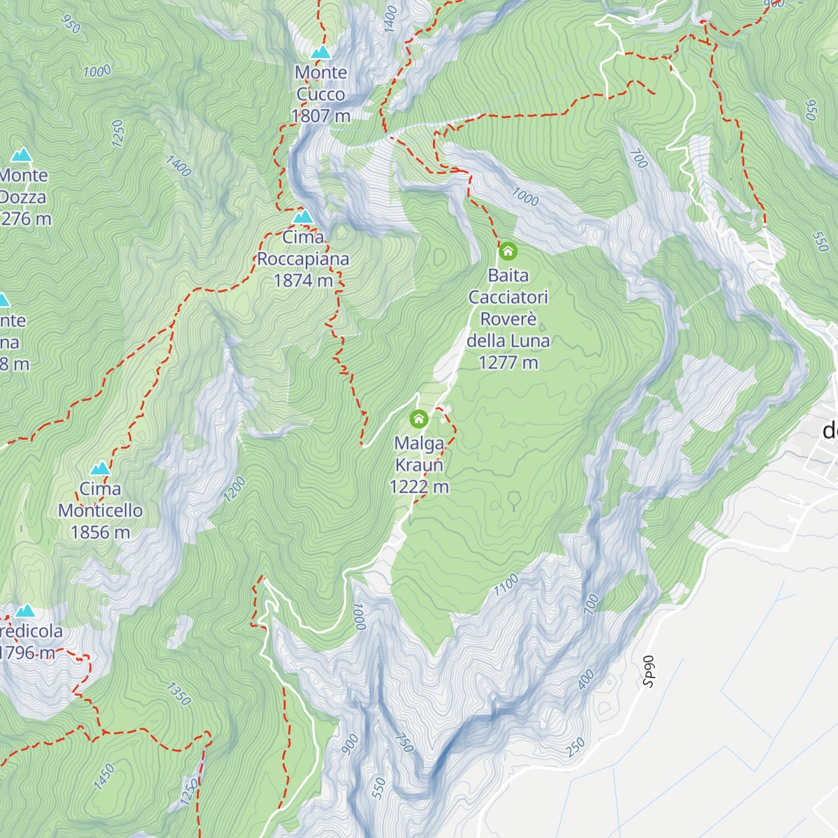Malga Kraun map