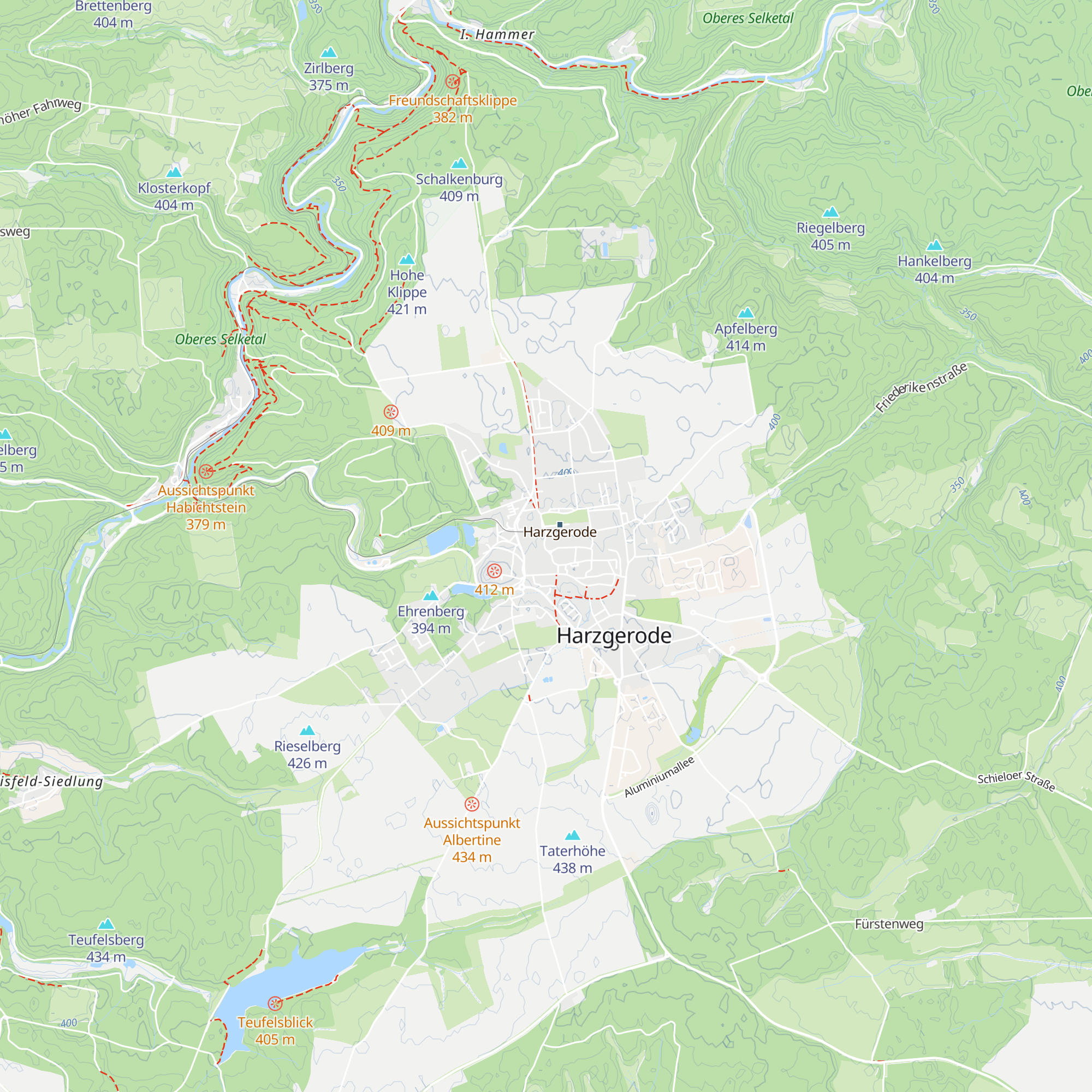 Stadt- und Selketal-Information Harzgerode map