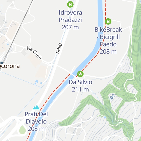 Map of La Cacciatora