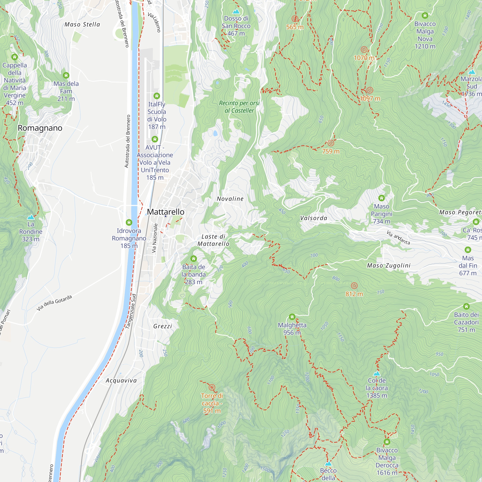 Agritur al Maniero map