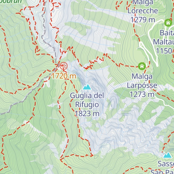 Map of Guglia del Rifugio