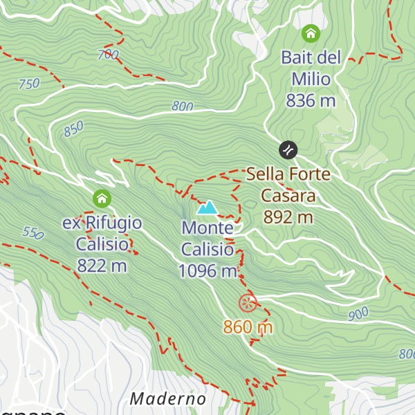 Map of Monte Calisio