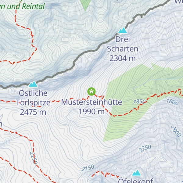 Map of Mustersteinhütte