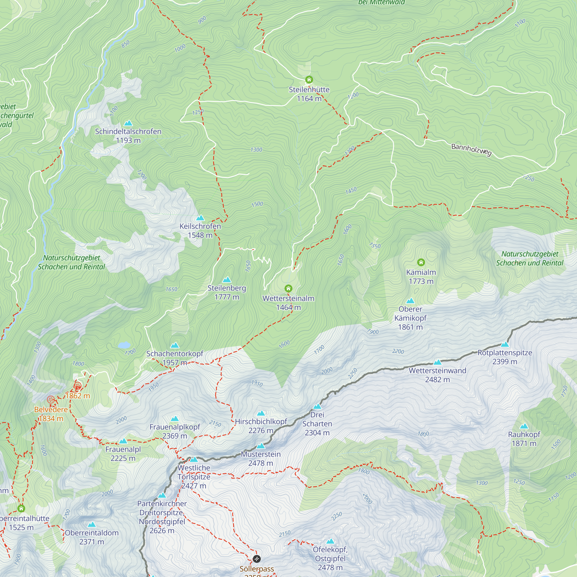 Wettersteinalm map