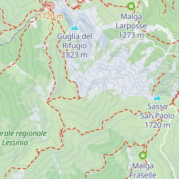Map of Antecima del Zevola