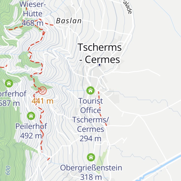 Map of Tourist Office Tscherms/Cermes