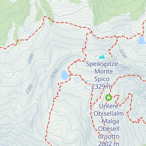 Map of Obere Obisellalm - Malga Obesell di sopra