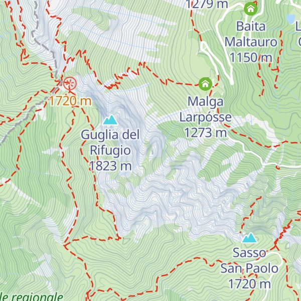 Map of Colle della Gazza