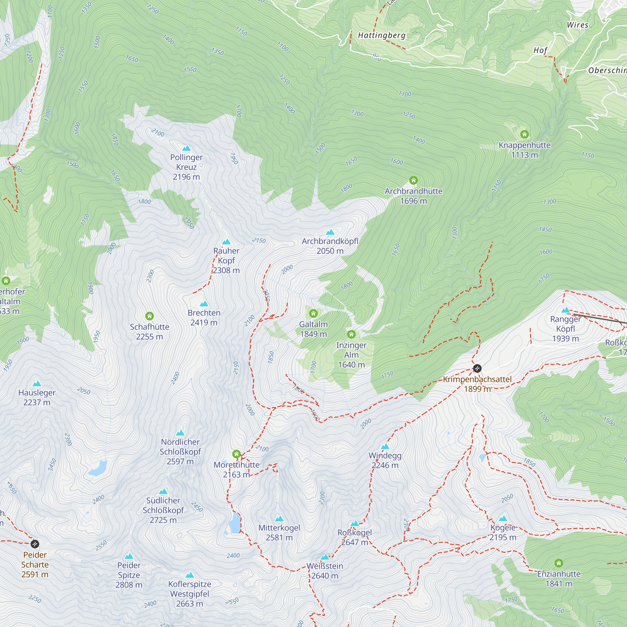 Galtalm map