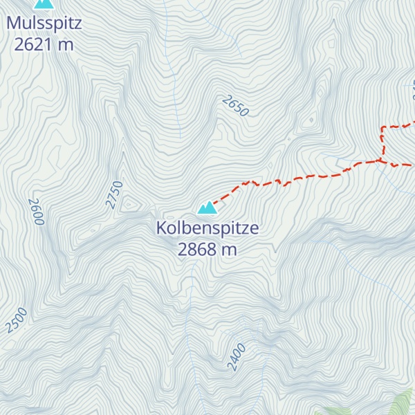 Map of Kolbenspitze