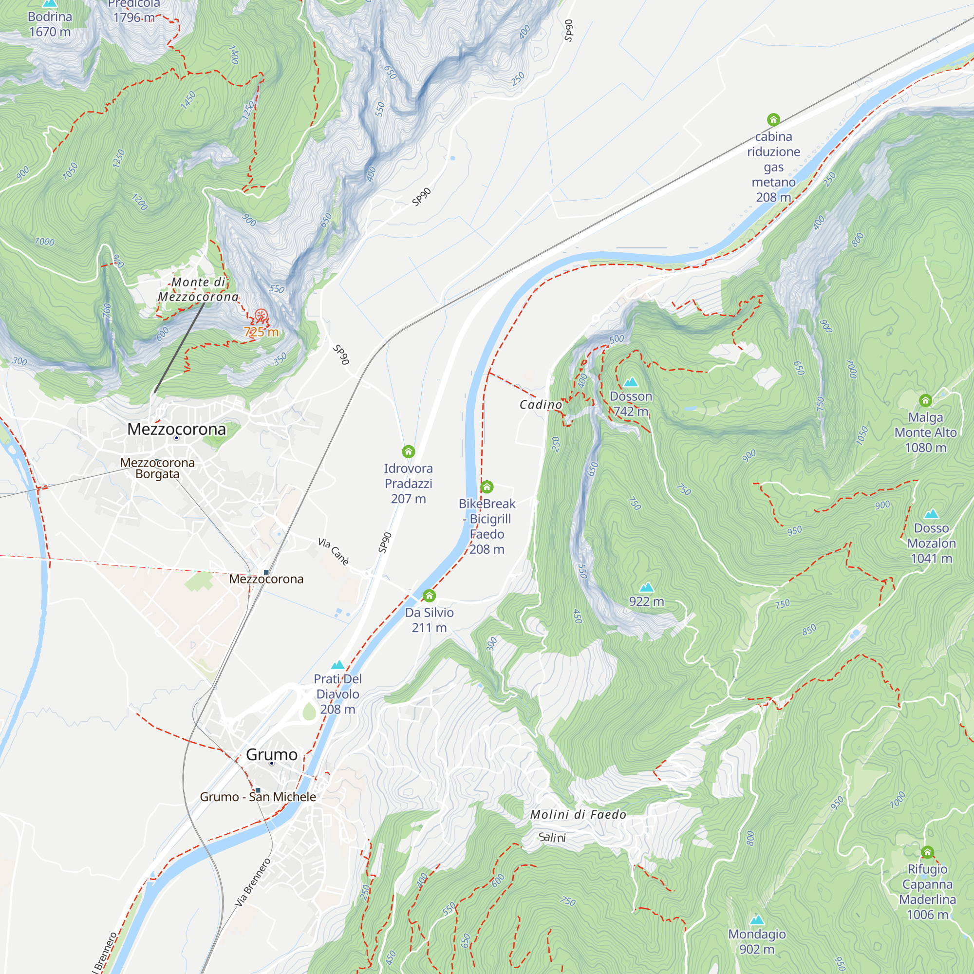 BikeBreak - Bicigrill Faedo map