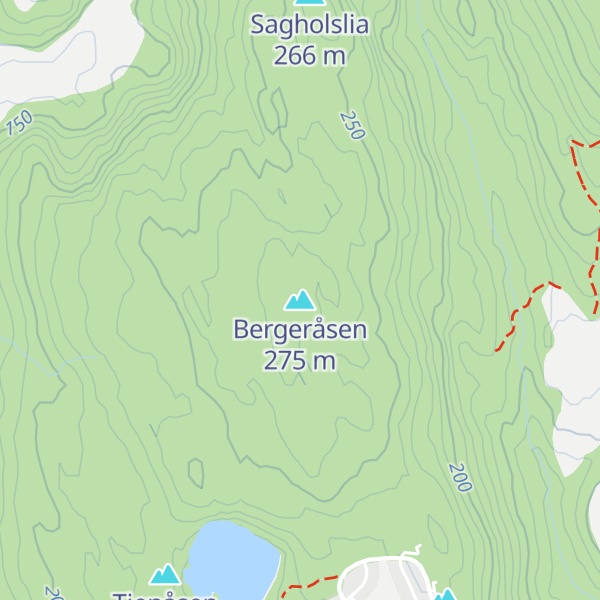 Map of Bergeråsen