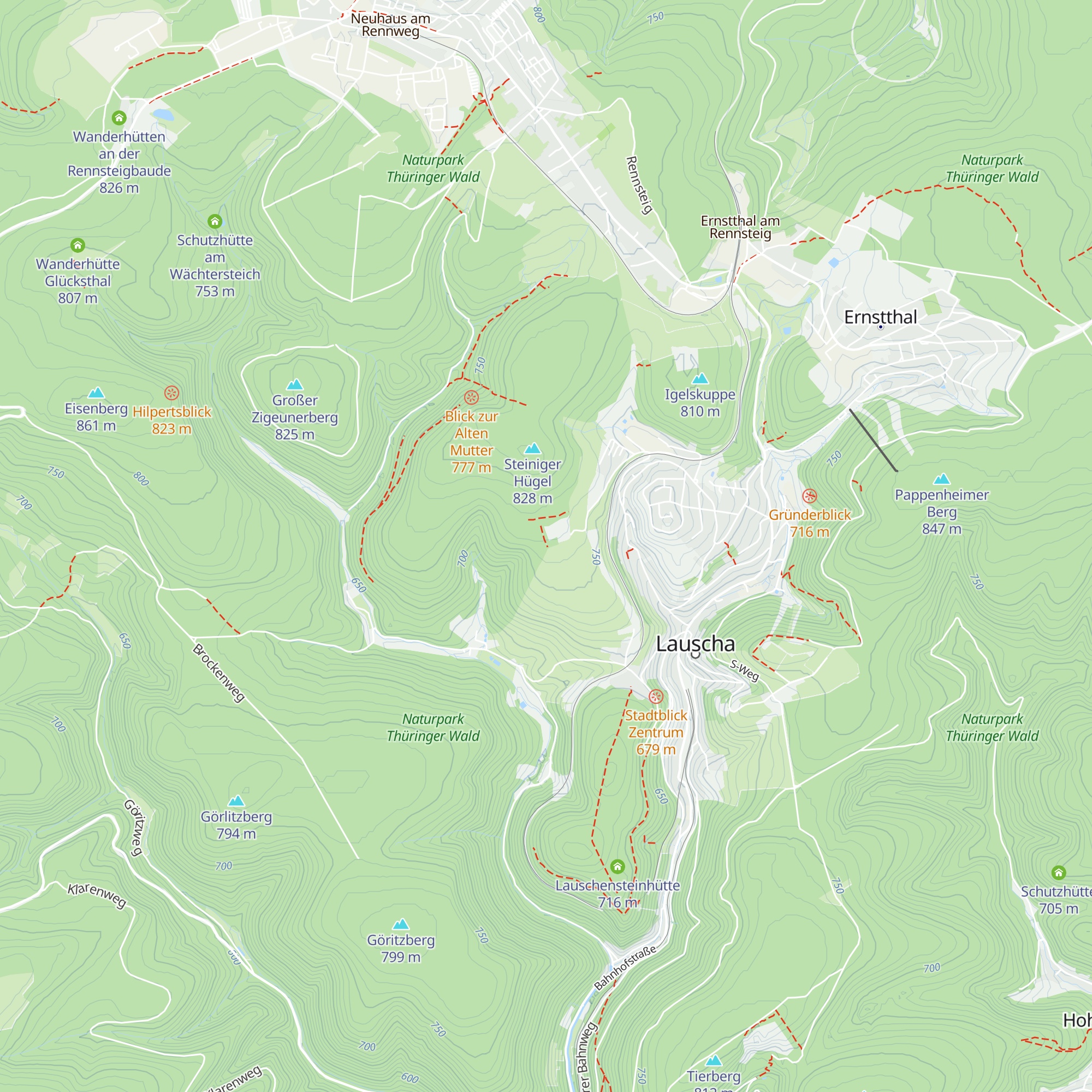 Hütte am Steinigen Hügel map