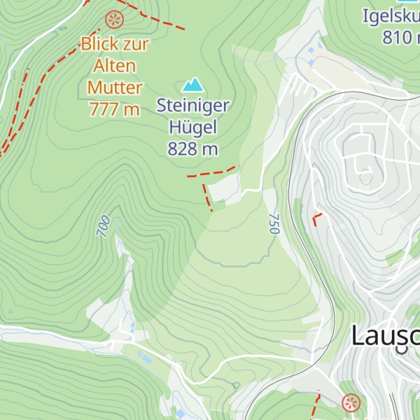 Map of Hütte am Steinigen Hügel