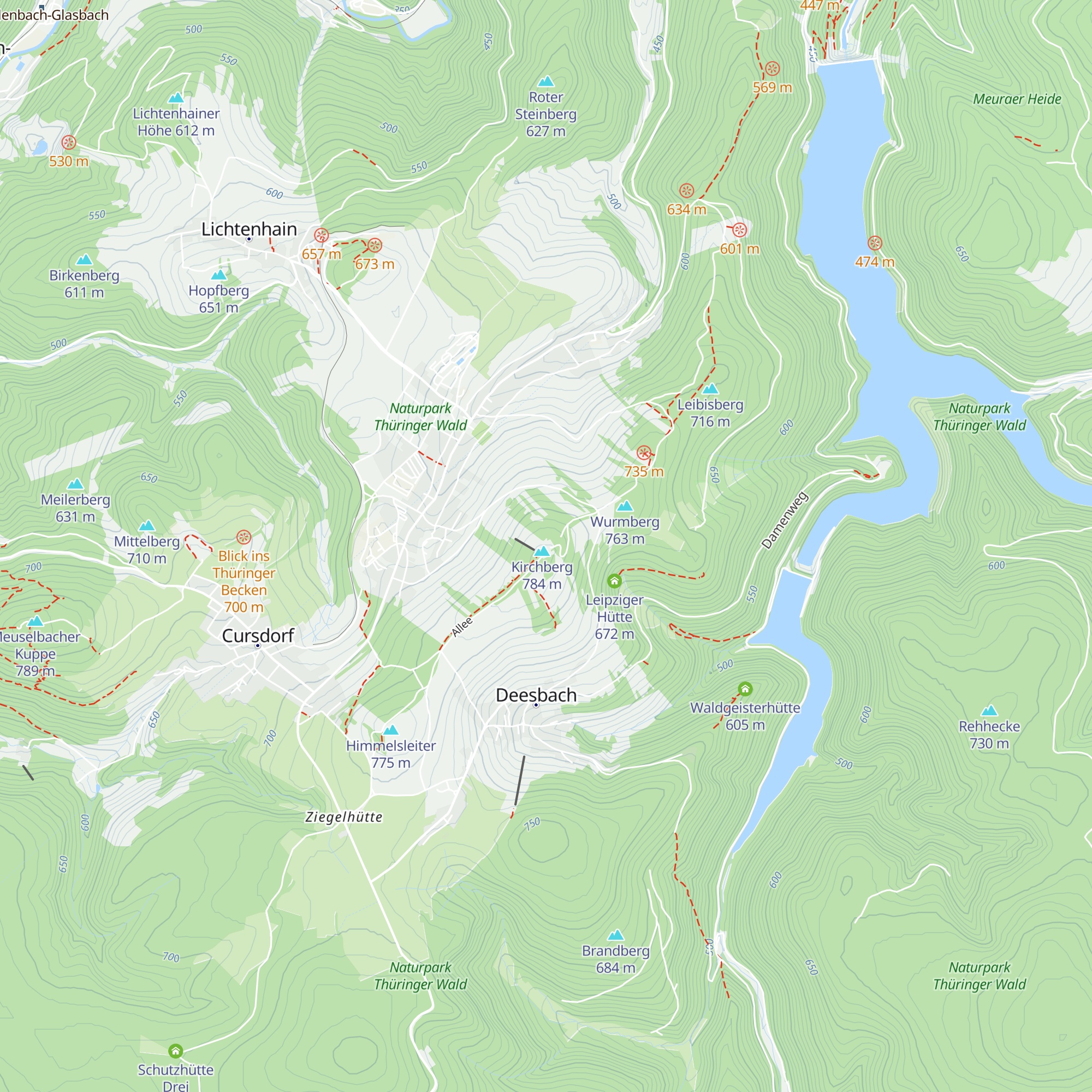 Berggasthaus Fröbelturm map