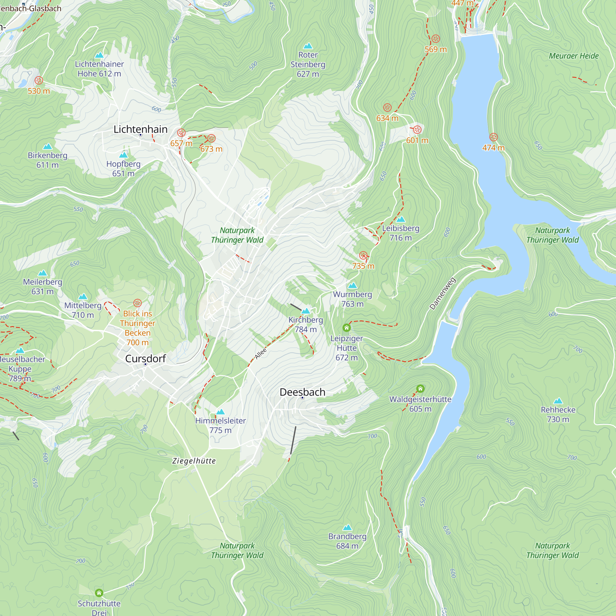 Berggasthaus Fröbelturm map