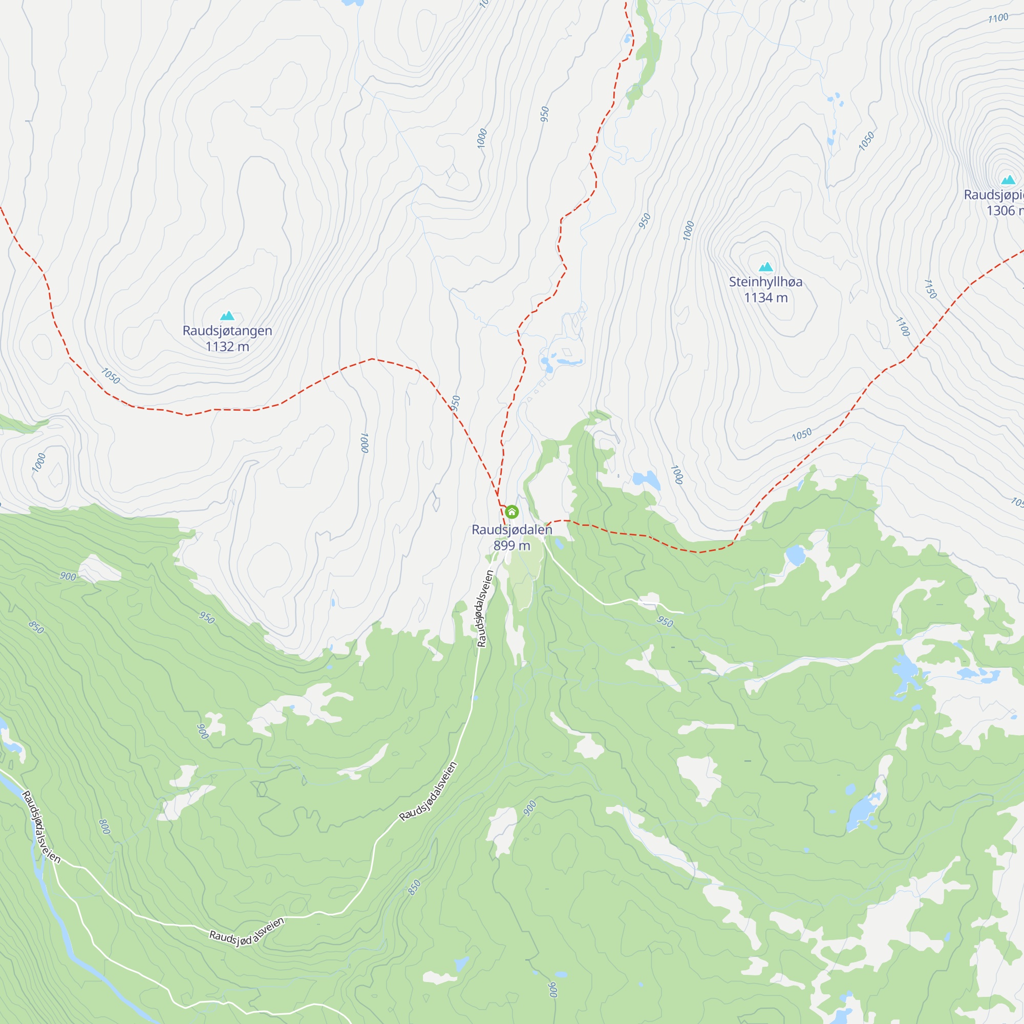 Raudsjødalen map
