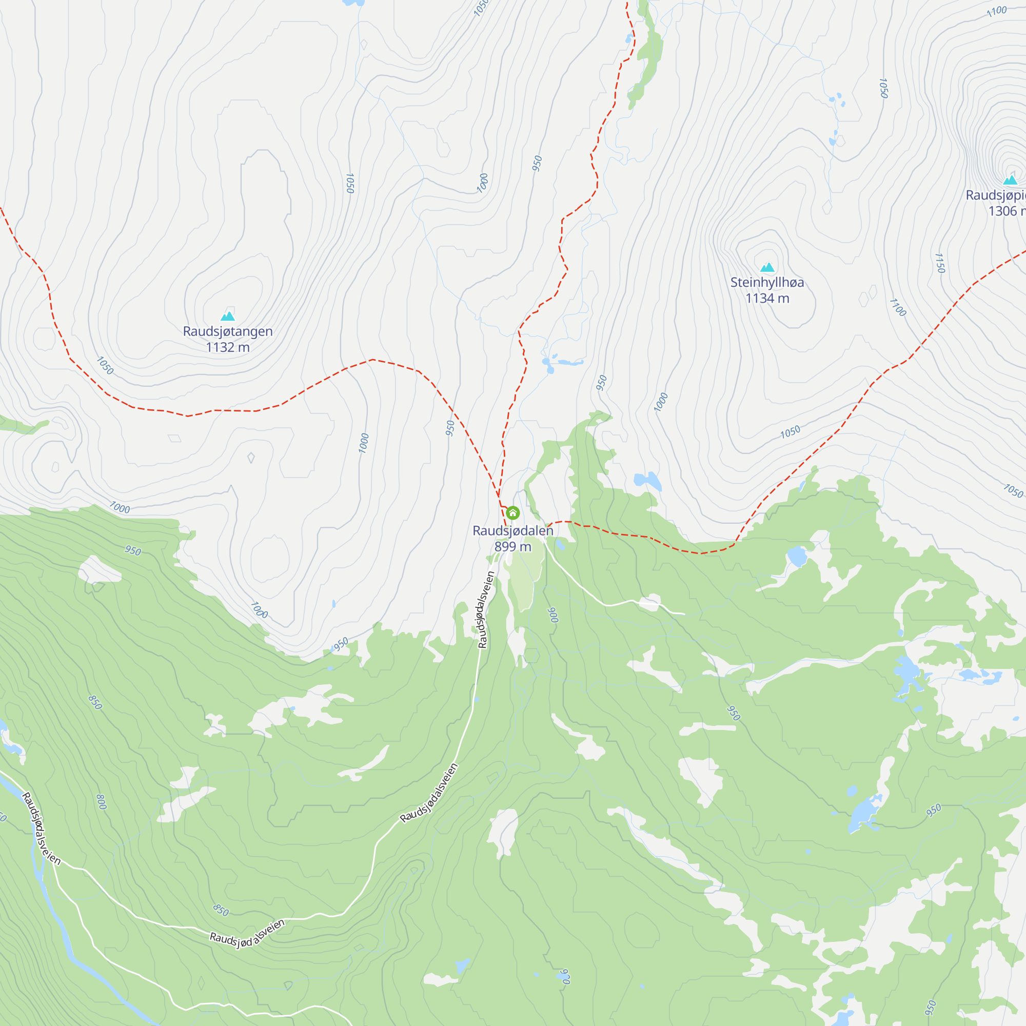 Raudsjødalen map