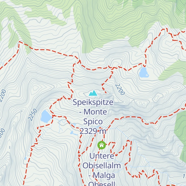 Map of Speikspitze - Monte Spico