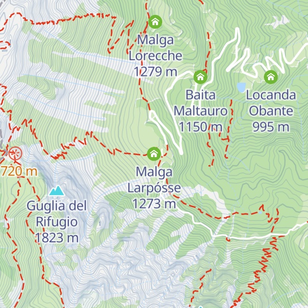 Map of Malga Larpósse