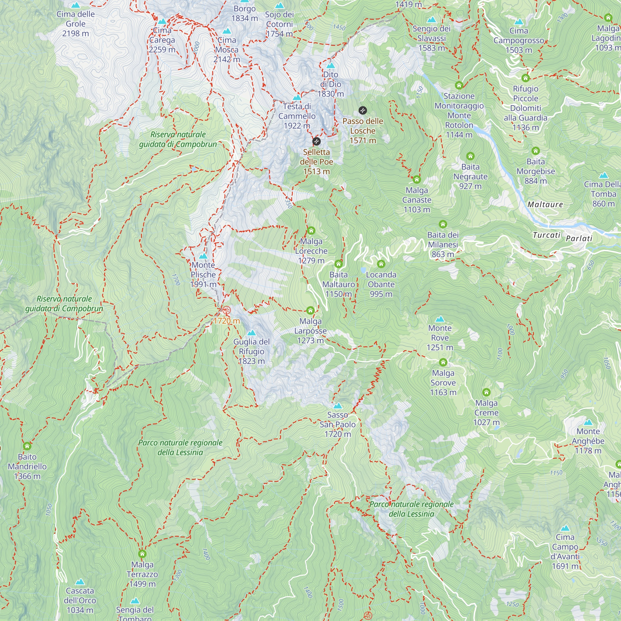 Malga Larpósse map