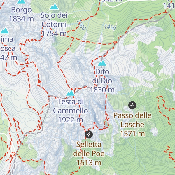 Map of Cima Centrale