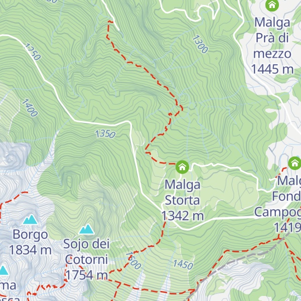 Map of Malga Ghegheni