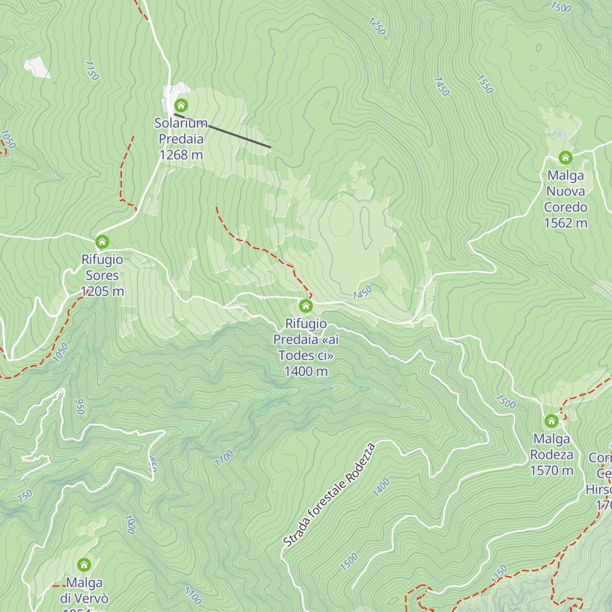 Rifugio Predaia «ai Todes ci» map