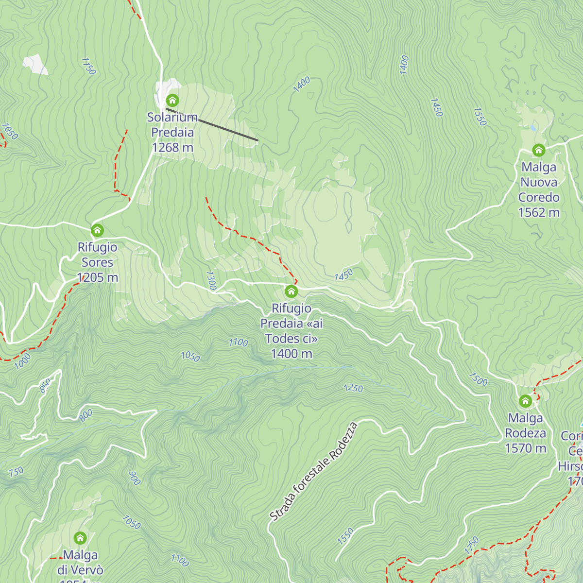 Rifugio Predaia «ai Todes ci» map