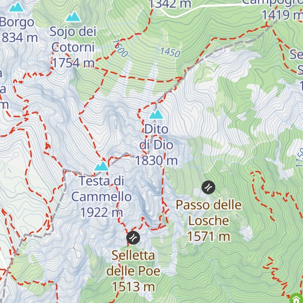 Map of Cima Lovaraste