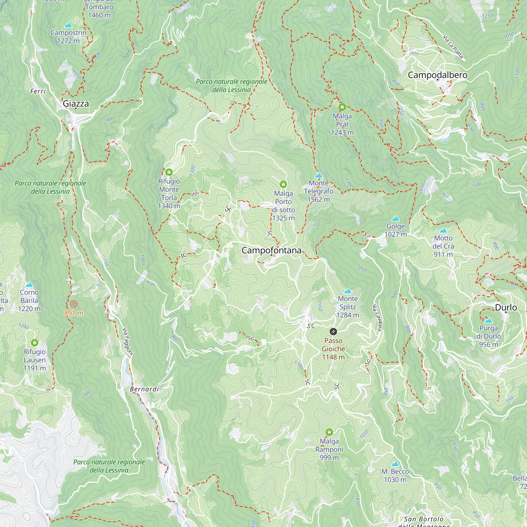 Baita Alpini map