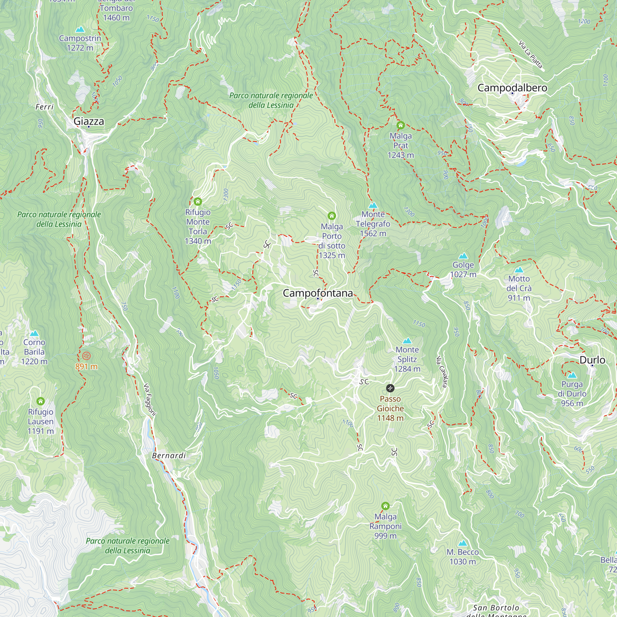 Baita Alpini map