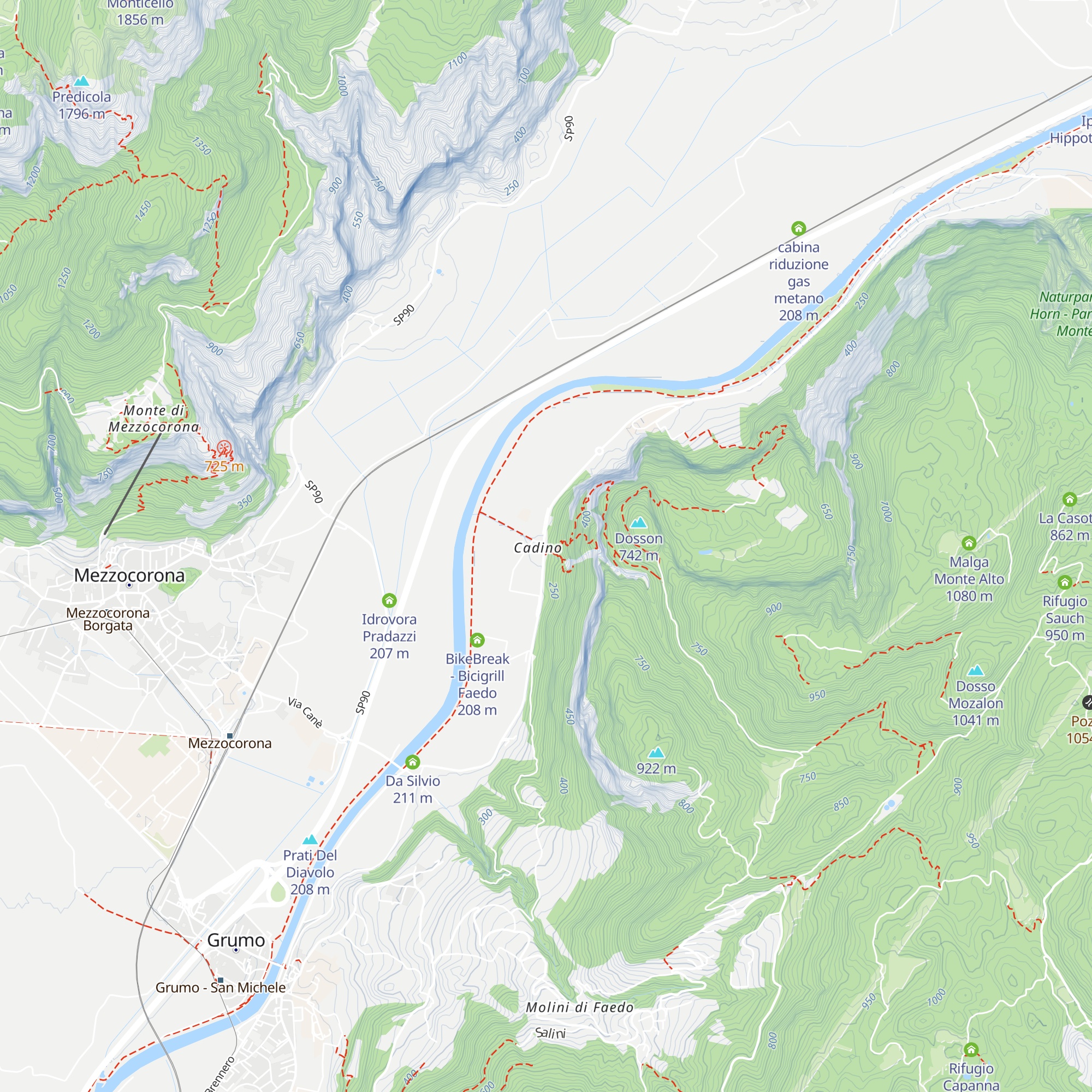 La Ferrata map