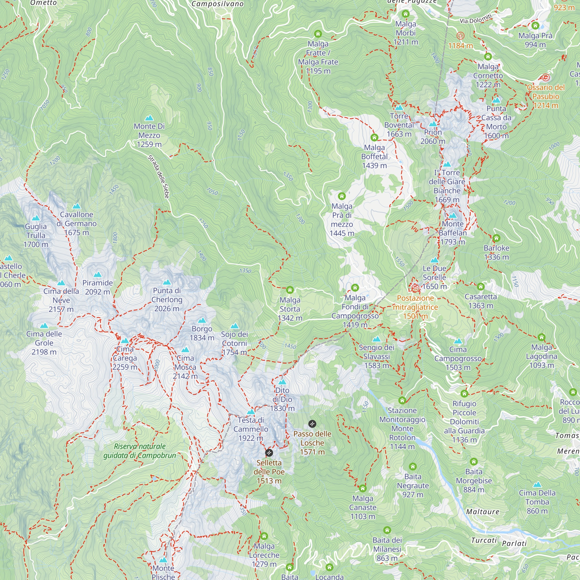 Malga Storta map