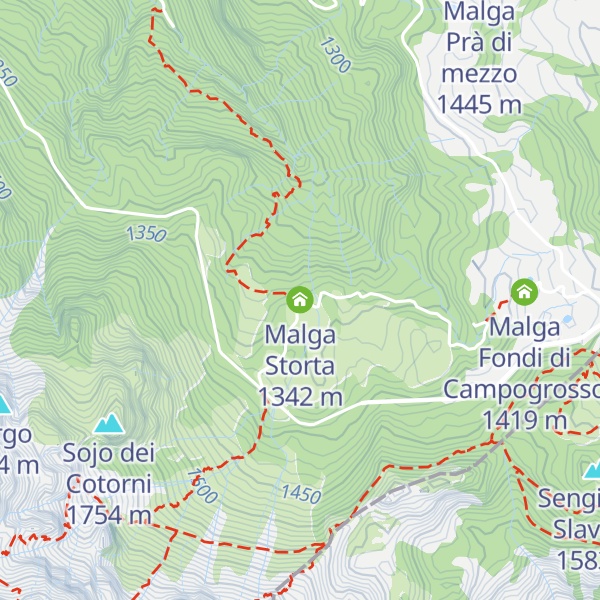 Map of Malga Storta