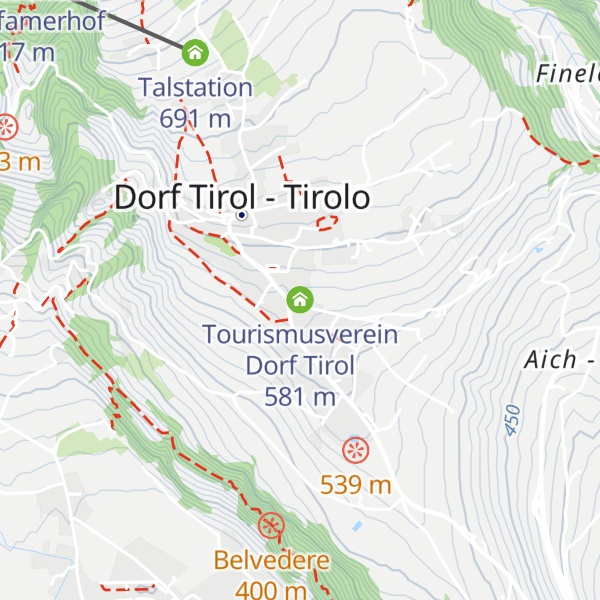 Map of Tourismusverein Dorf Tirol