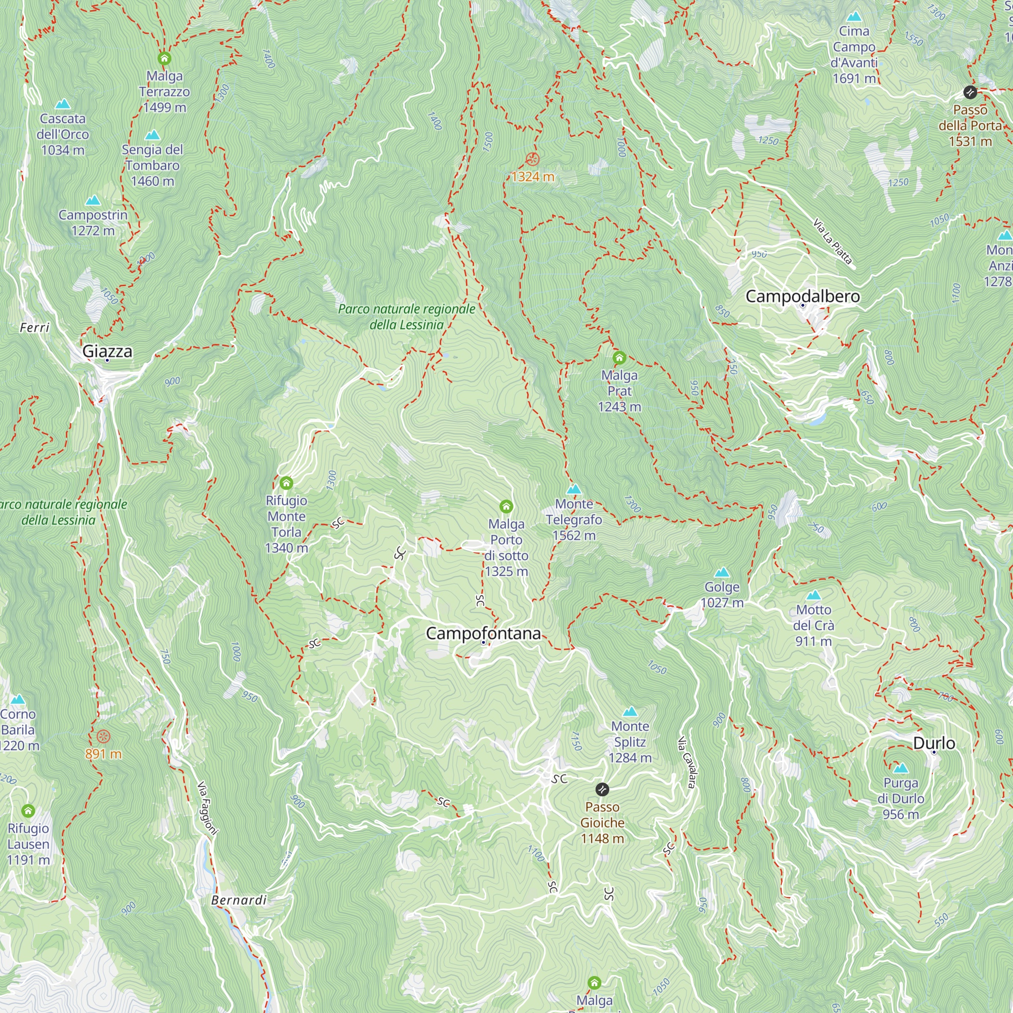 Malga Porto di sotto map